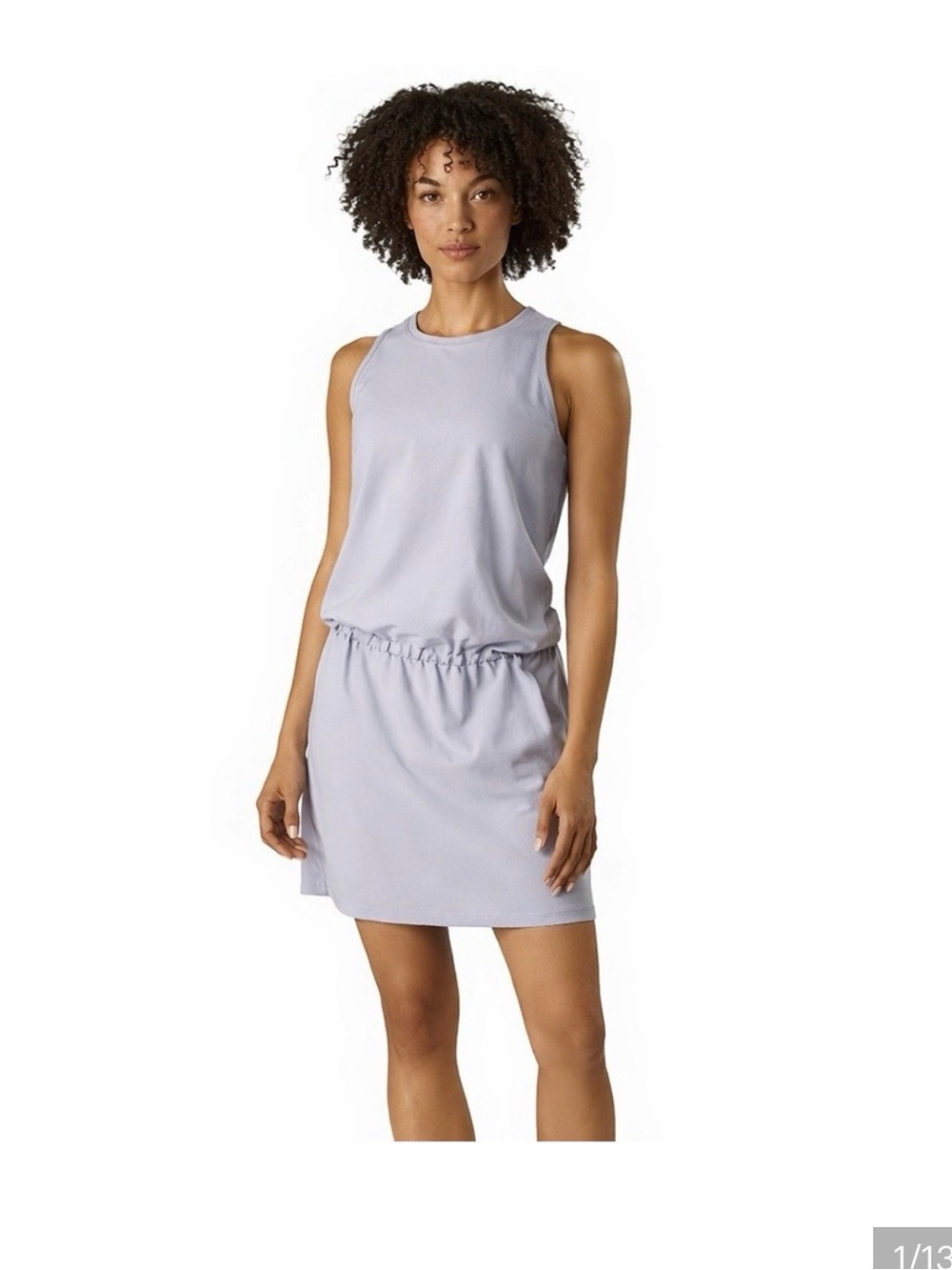 Arc'teryx New Athena Gray Contenta Sleeveless Cinch Dress Womens SZ Large Sporty